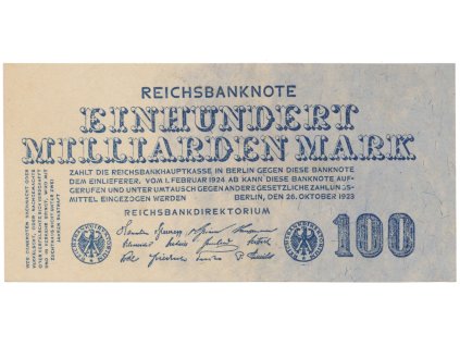 Německo, 100 Milliarden Mark 1923, Ro.123