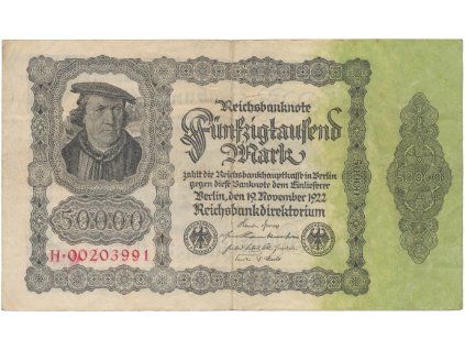 Německo, 50000 Mark 1922, Ro.079c