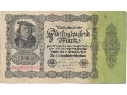 Německo, 50000 Mark 1922, Ro.079c