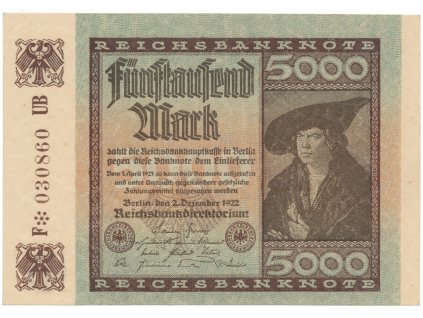 75691 75691 nemecko 5000 mark 1922 ro 80c