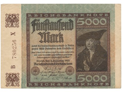 75727 75727 nemecko 5000 mark 1922 ro 80c