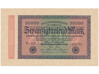 Německo, 20000 Mark 1923, Ro.84e