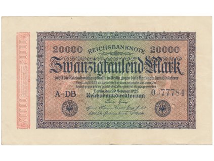 75757 75757 75757 nemecko 20000 mark 1923 ro 84f