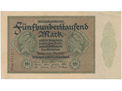 Německo, 500000 Mark 1923, Ro.87f