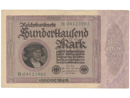 Německo, 100000 Mark 1923, Ro.82a