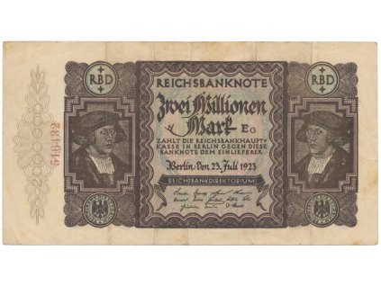 75985 75985 75985 nemecko 2 millionen mark 1923 ro 89b