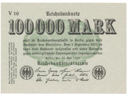 Německo, 100 000 Mark 1923, Ro.90b