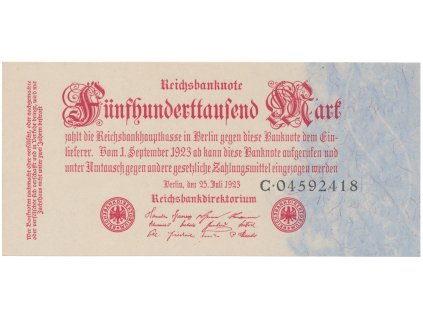 76027 76027 nemecko 500 000 mark 1923 ro 91a