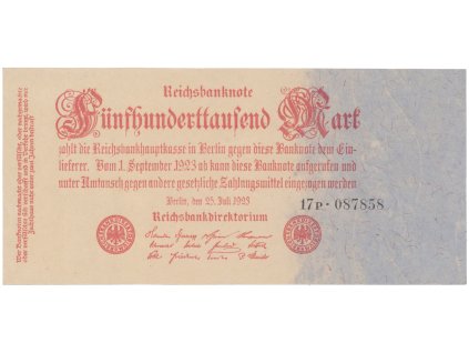 76036 76036 76036 nemecko 500 000 mark 1923 ro 91b
