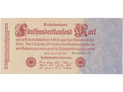 76039 76039 76039 nemecko 500 000 mark 1923 ro 91b