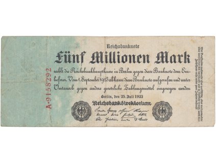 76123 76123 nemecko 5 millionen mark 1923 ro 94
