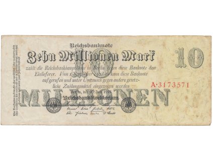 76144 76144 76144 nemecko 10 millionen mark 1923 ro 95