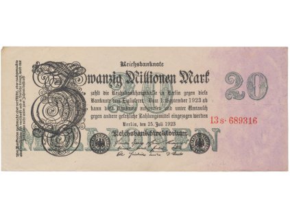 76162 76162 nemecko 20 millionen mark 1923 ro 96b