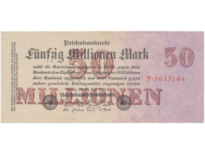 76198 76198 76198 nemecko 50 millionen mark 1923 ro 97a