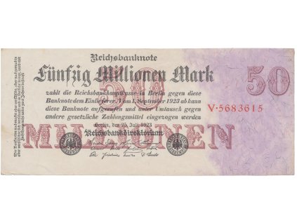 76201 76201 76201 nemecko 50 millionen mark 1923 ro 97a