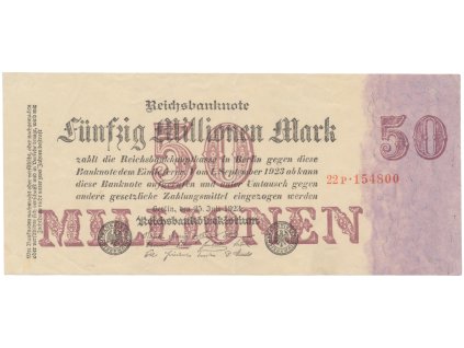 76213 76213 nemecko 50 millionen mark 1923 ro 97b