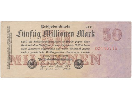 76231 76231 76231 nemecko 50 millionen mark 1923 ro 97c