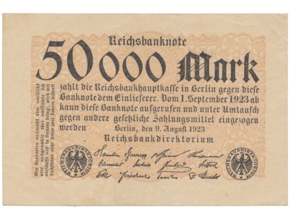 Německo, 50000 Mark 1923, Ro.98