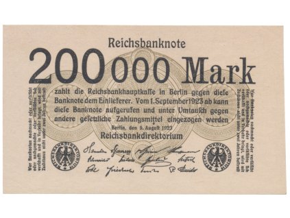 Německo, 200 000 Mark 1923, Ro.99b