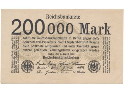76249 76249 nemecko 200 000 mark 1923 ro 99b