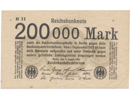 Německo, 200 000 Mark 1923, Ro.99a