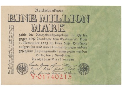 76267 76267 76267 nemecko 1 million mark 1923 ro 100