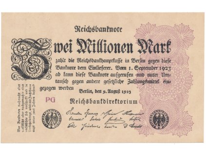 76318 76318 76318 nemecko 2 millionen mark 1923 ro 103a