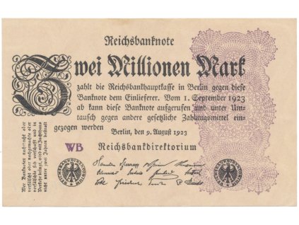 76321 76321 nemecko 2 millionen mark 1923 ro 103a
