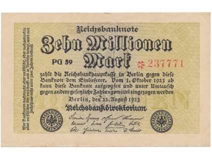 76456 nemecko 10 millionen mark 1923 ro 105d