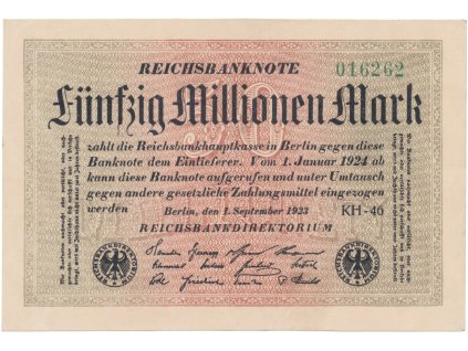 76516 76516 76516 nemecko 50 millionen mark 1923 ro 108e
