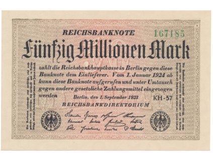 76534 76534 76534 nemecko 50 millionen mark 1923 ro 108h