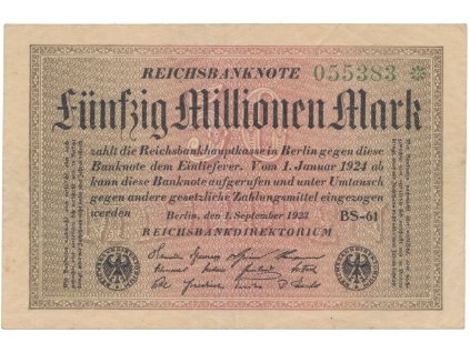 76552 nemecko 50 millionen mark 1923 ro 108jb