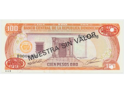 76600 76600 76600 dominikanska republika 100 pesos oro 1991 p 136as1