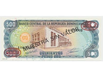 76606 76606 dominikanska republika 500 pesos oro 1991 p 137s1