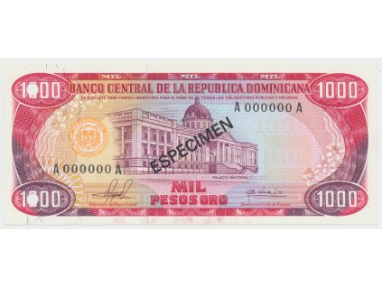 76618 76618 dominikanska republika 1000 pesos oro 1981 p 124s1