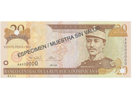 76639 76639 dominikanska republika 20 pesos oro 2000 p 160s
