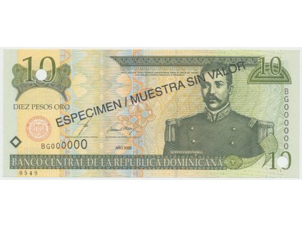 76657 dominikanska republika 10 pesos oro 2000 p 165s1