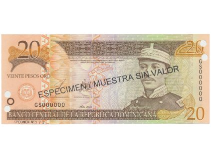 76672 dominikanska republika 20 pesos oro 2003 p 169s3