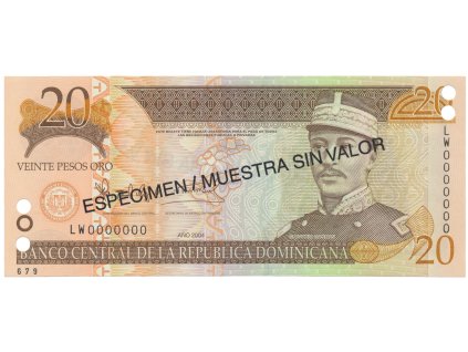 76690 76690 76690 dominikanska republika 20 pesos oro 2004 p 169s4