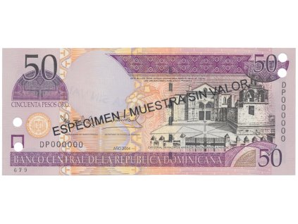 76693 76693 dominikanska republika 50 pesos oro 2004 p 170s4