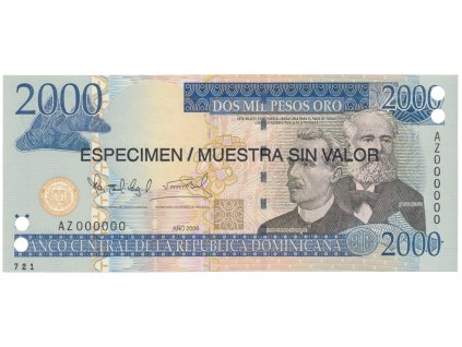 76834 dominikanska republika 2000 pesos oro 2006 p 181s1