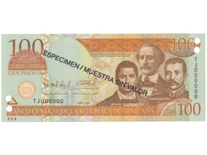 76840 76840 dominikanska republika 100 pesos oro 2009 p 177s2