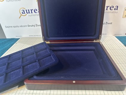 Použité - Dřevěná Etue - plato 12 Quadrum - Rozměr foto