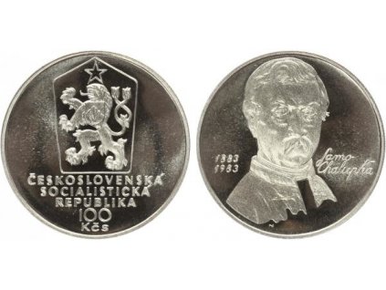 7722 7722 100 kcs 1983 samo chalupka proof