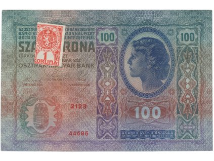 78106 100 koruna 1912 1919 kolkovana hej 5a