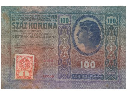 78109 100 koruna 1912 1919 kolkovana hej 5a