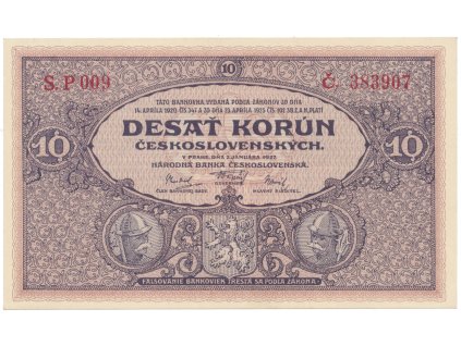78202 10 koruna 1927 serie p 009 hej 22a