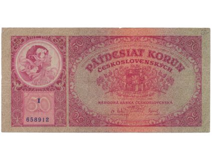 78247 50 koruna 1929 serie i hej 24a
