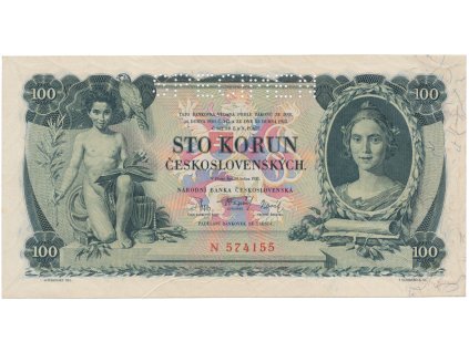 78418 100 koruna 1931 serie n specimen hej 25a s1