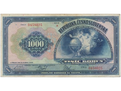 78433 1000 koruna 1932 serie a hej 26a